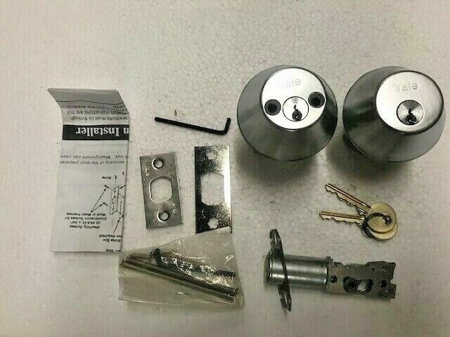 YALE 3522B 626 DOUBLE CYLINDER DEADBOLT Para Key US26D 2 3/4"