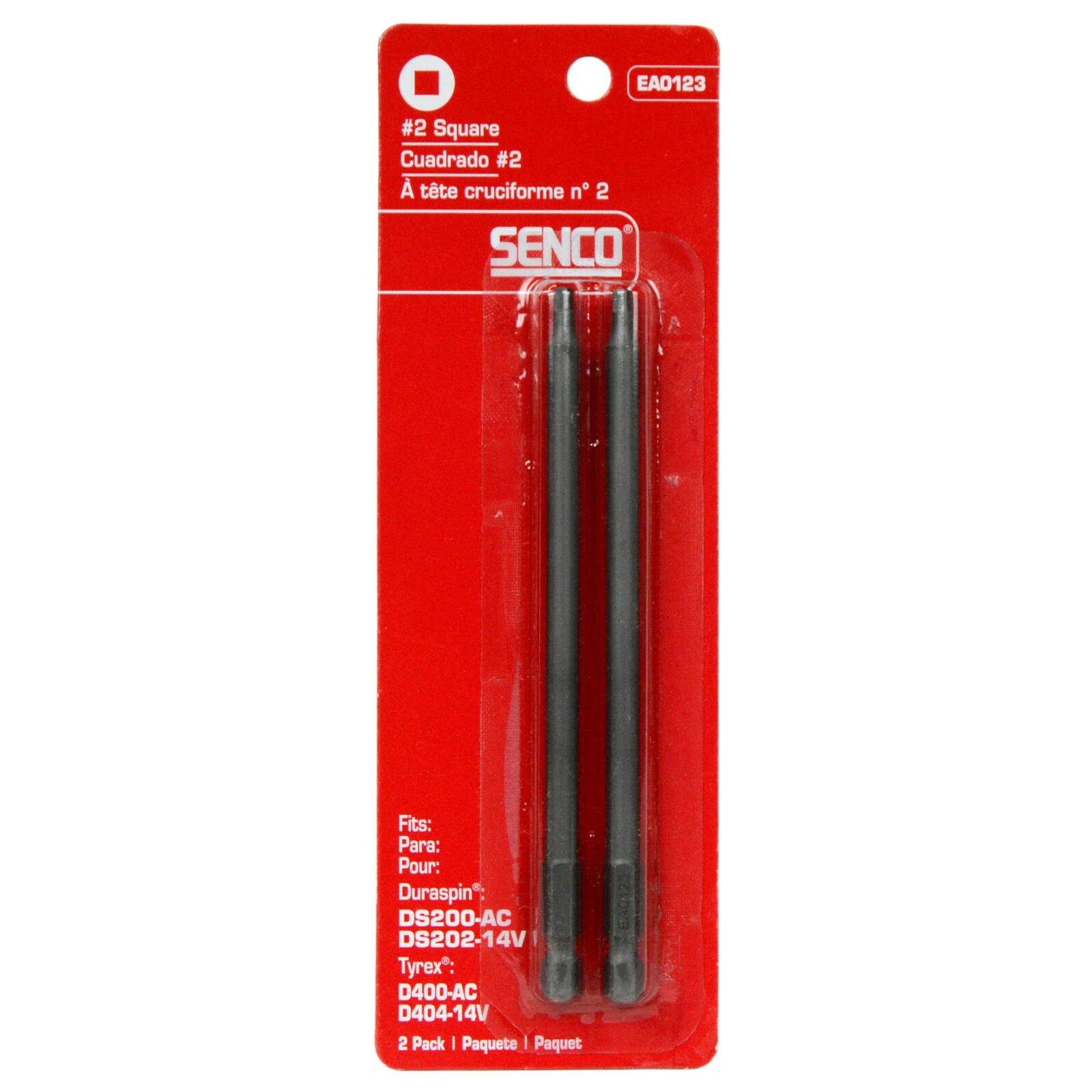 Senco EA0123 DuraSpin #2 Square Drive Bit 2 Pack New for DS200 DS202 DS205 D400
