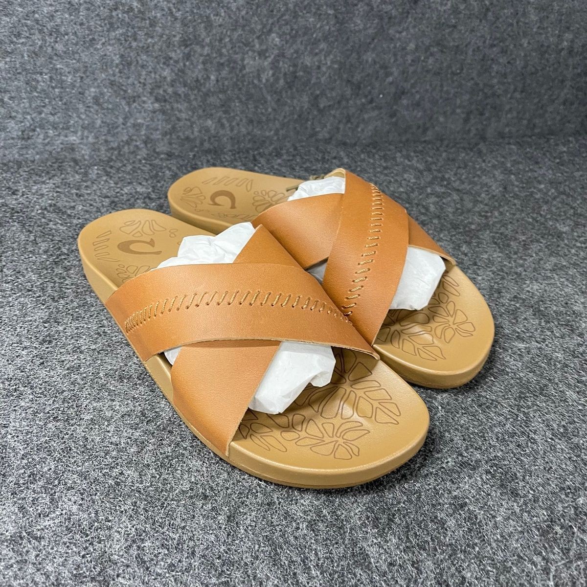 OLUKAI Kipe'a 'Olu Slide Sandals Women's Size 7 Sahara