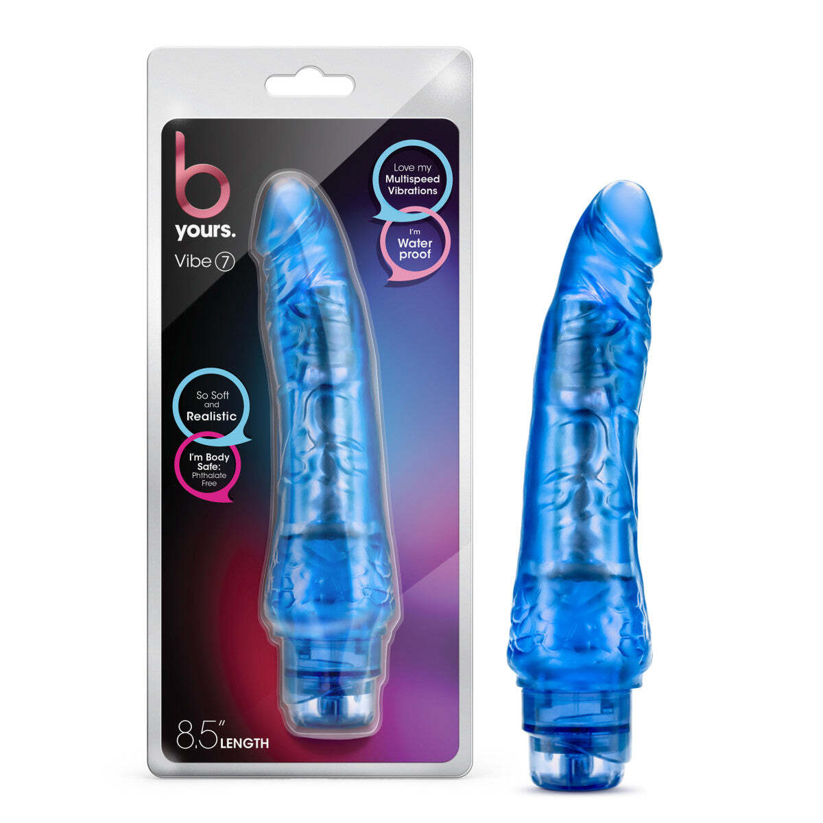 Blush B Yours  8.75''or9.25" Realistic Multispeed Vibrating Dildo -Waterproof