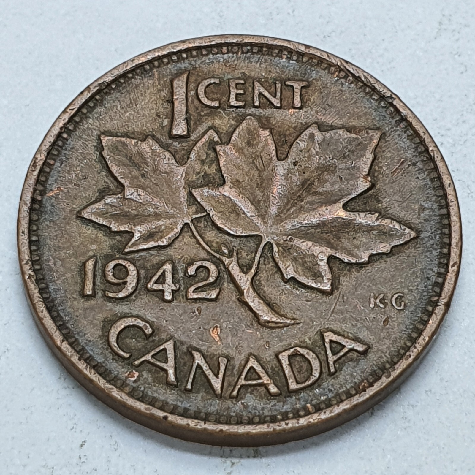 Canada Cent 1942 Coin 03286D