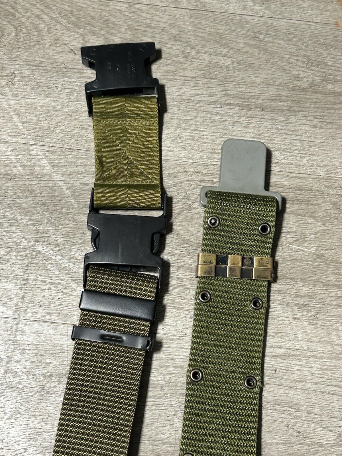 (2) USGI US Military Surplus Web Pistol Belts Quick Release Buckle