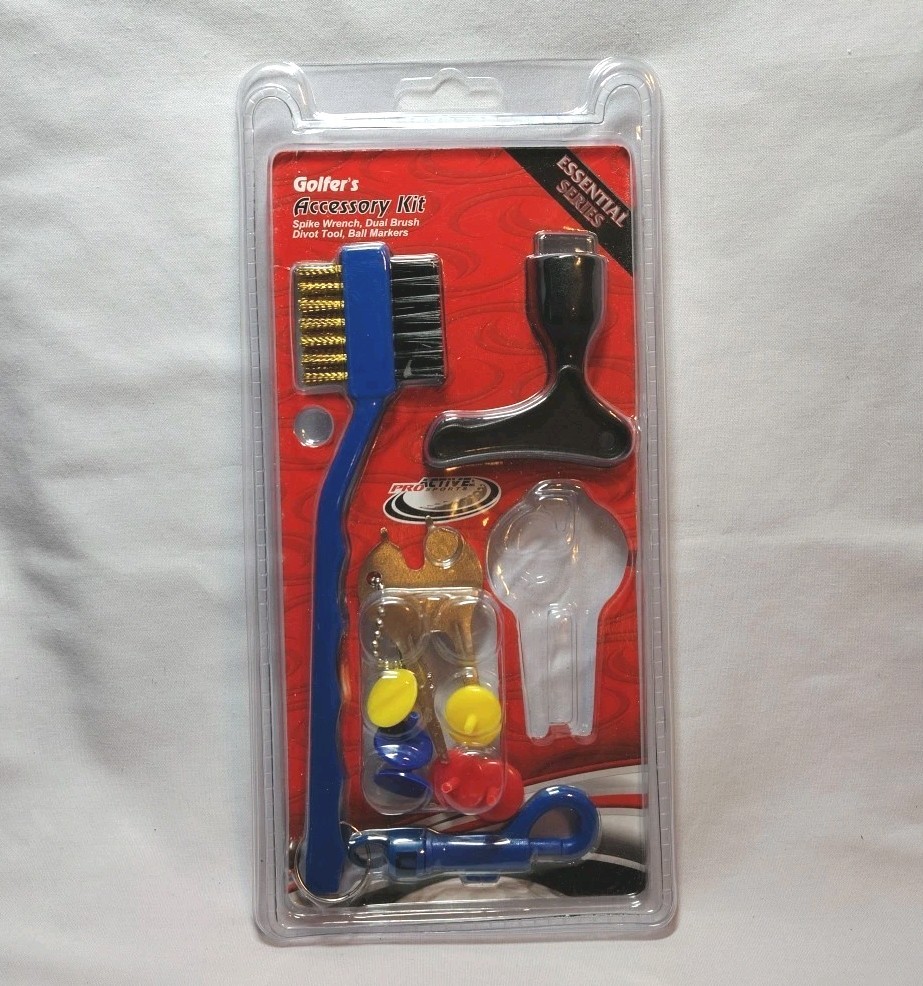 ProActive Golfer's Accessory Kit - Spike Wrench, Dual Brush, Divot Tool, Markers