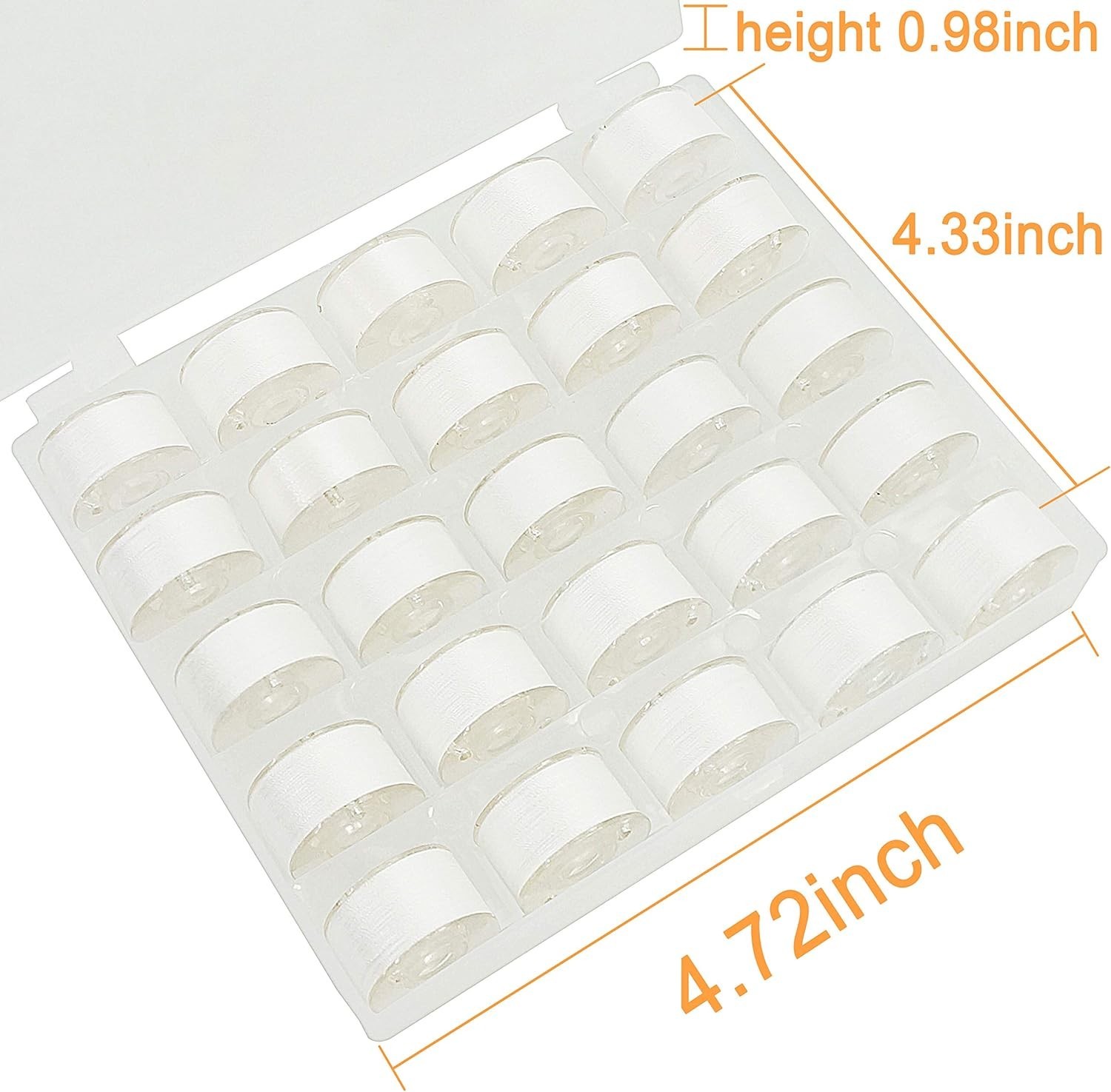 Soft Touch 25pcs Size A Prewound Bobbin Thread for Easy Sewing & Embroidery