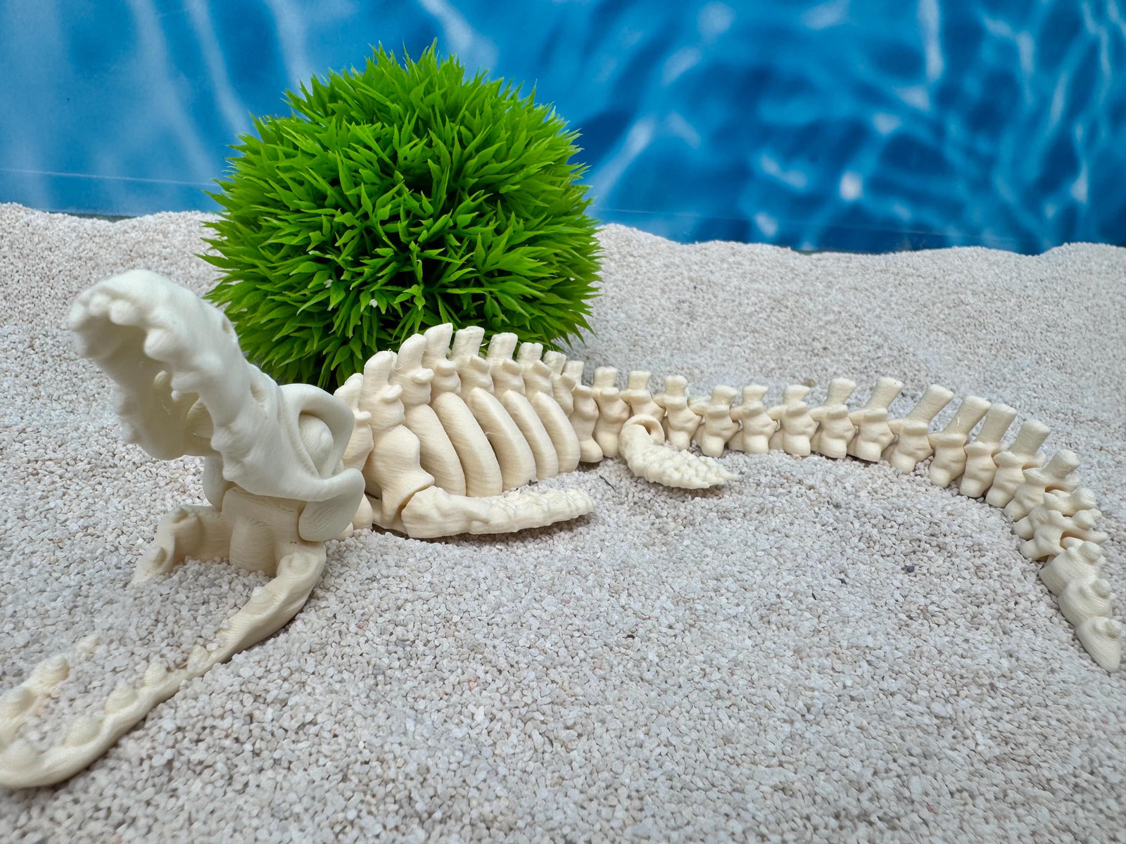 Mosasaur Skeleton Aquarium Decor