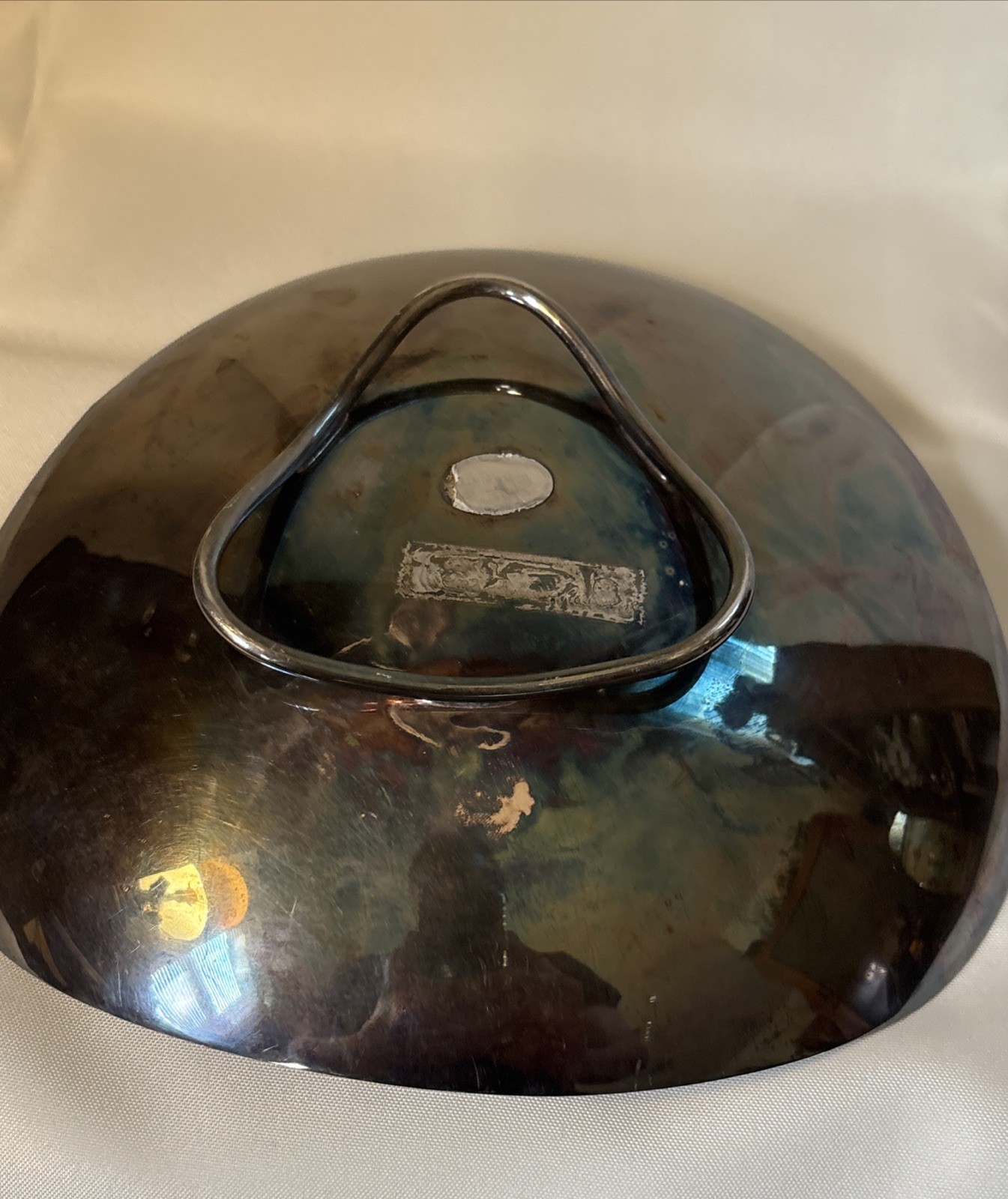 mid century modern silver plated dishes