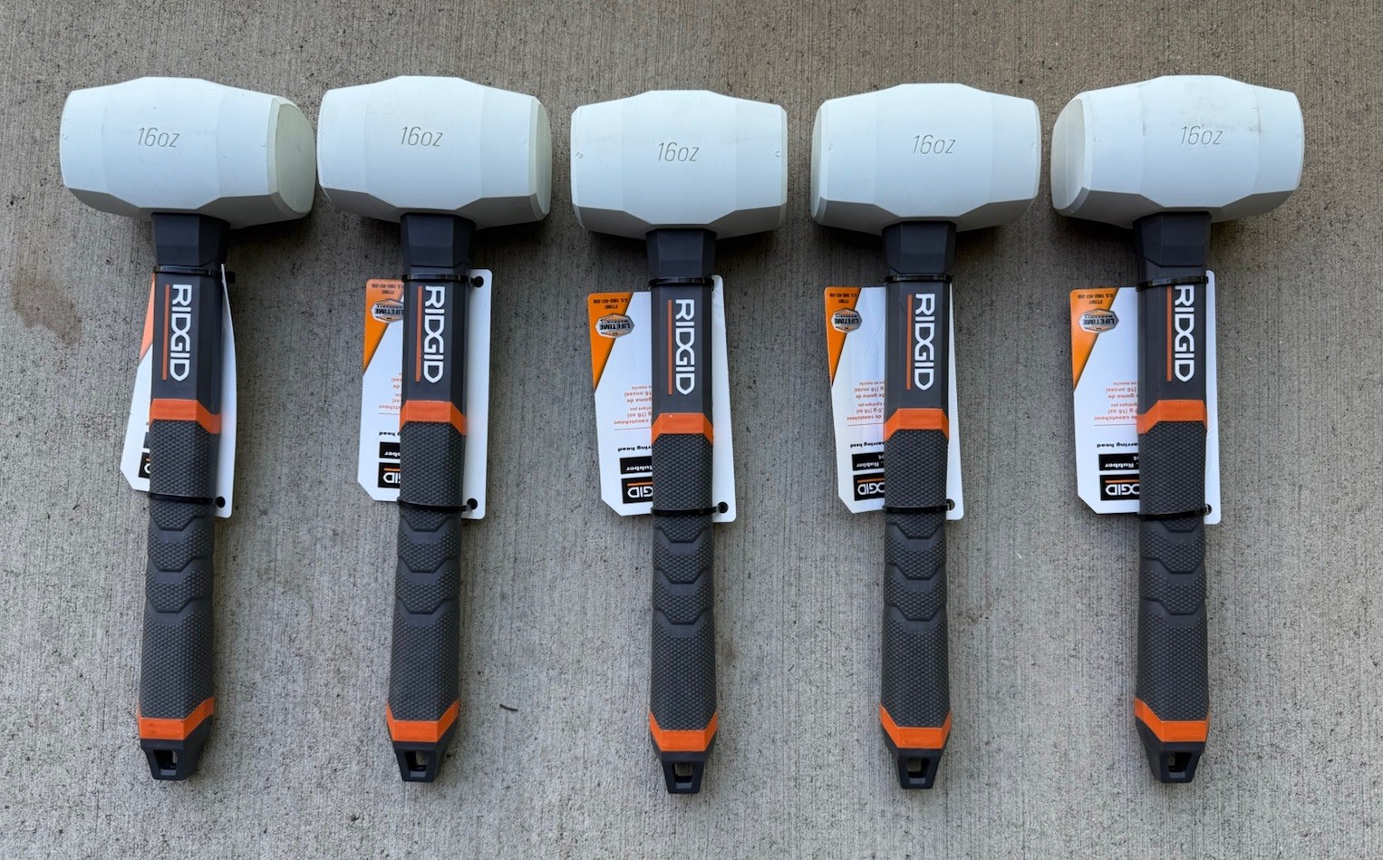 RIDGID 16 oz. Rubber Mallet LOT OF 5