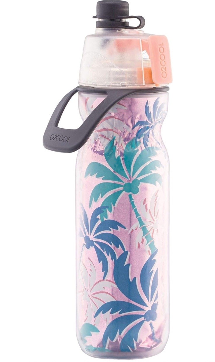 O2COOL Mist N' Sip No Leak Pull Top Sprout Sports Water Bottle