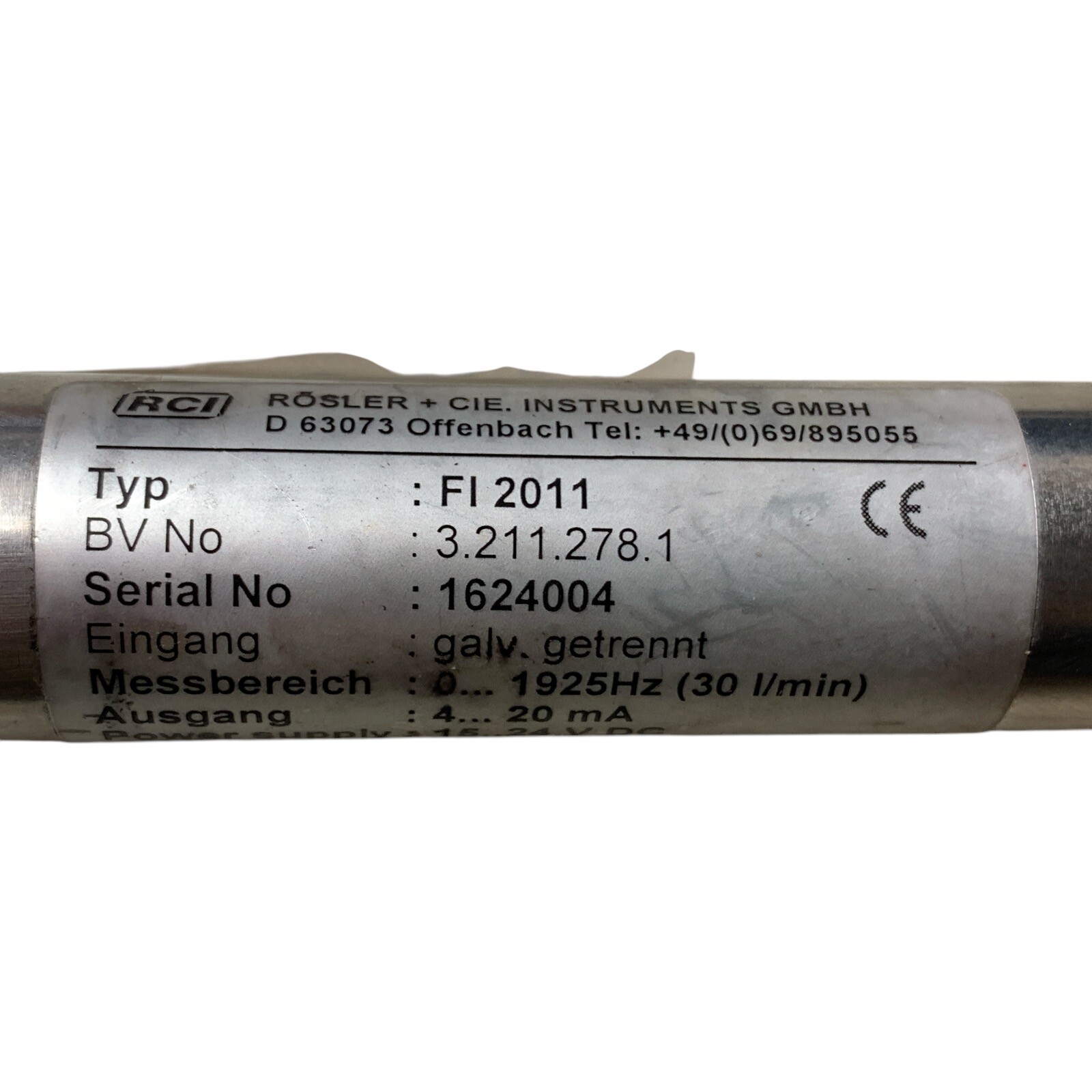 RCI FI2001 Flow Sensor 3.211.278.1