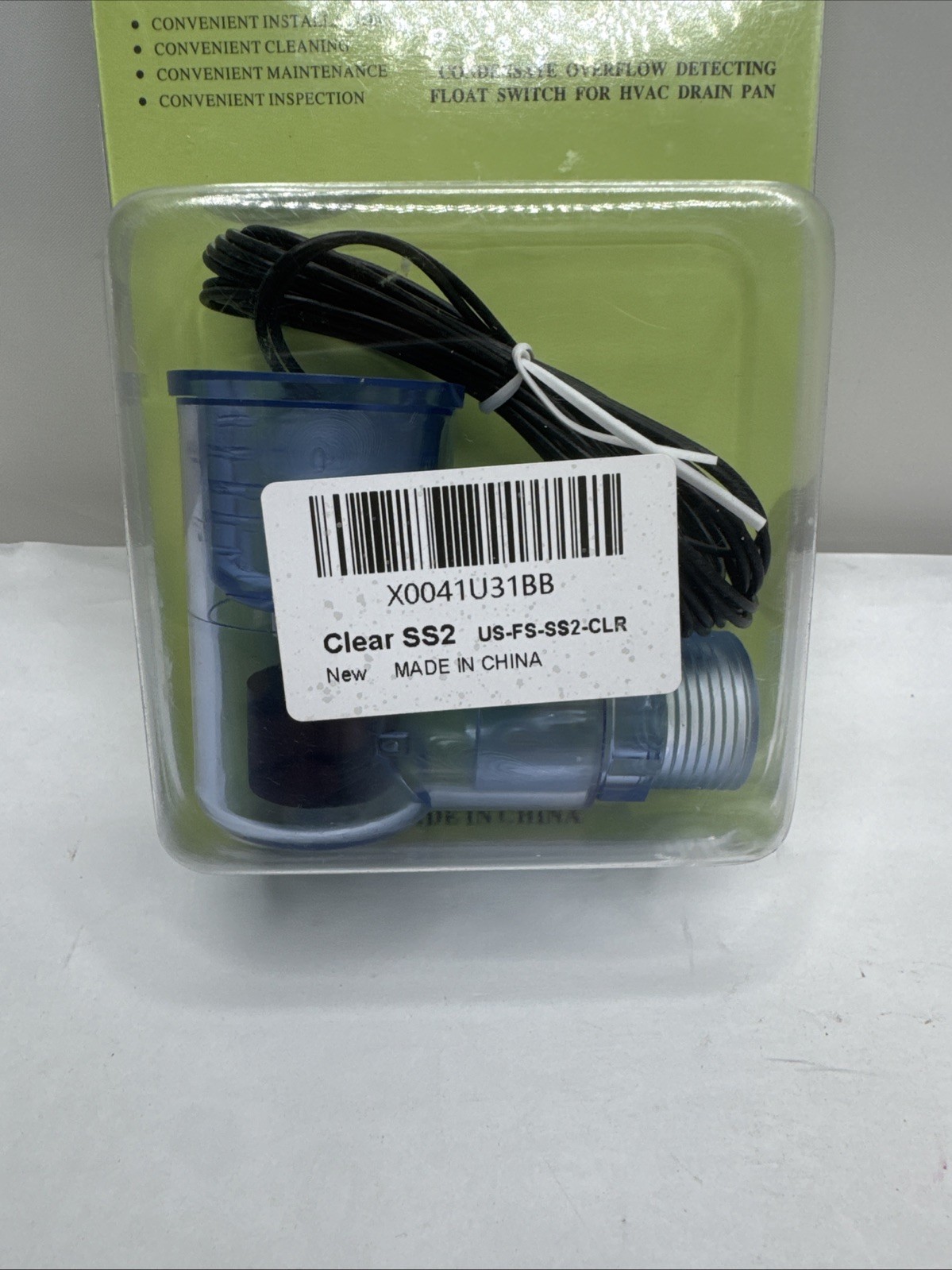 SS2 Condensate Float Switch Clear Overflow Safety Level Sensor for HVAC - NEW
