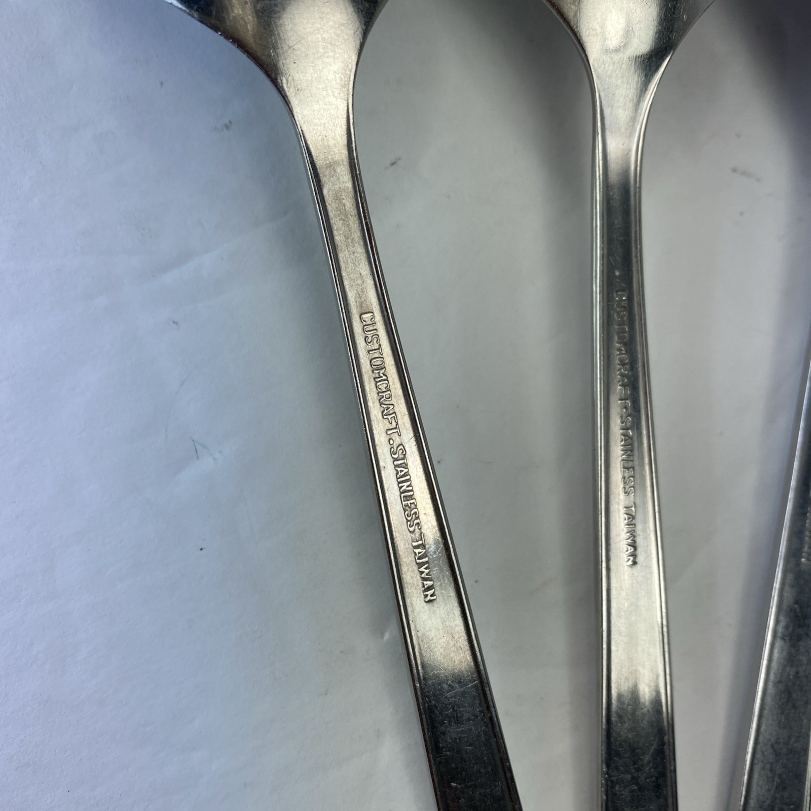 4 Custom Craft Taiwan Stainless Dinner Spoons Flatware Set