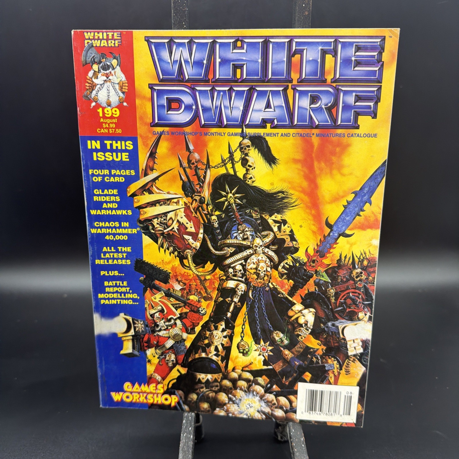 Games Workshop Warhammer 40k White Dwarf Magazine Issue 199 with cards Intact