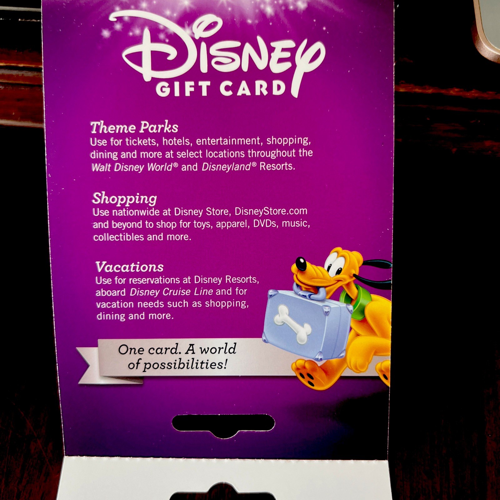 DISNEY GIFT CARD NEW.