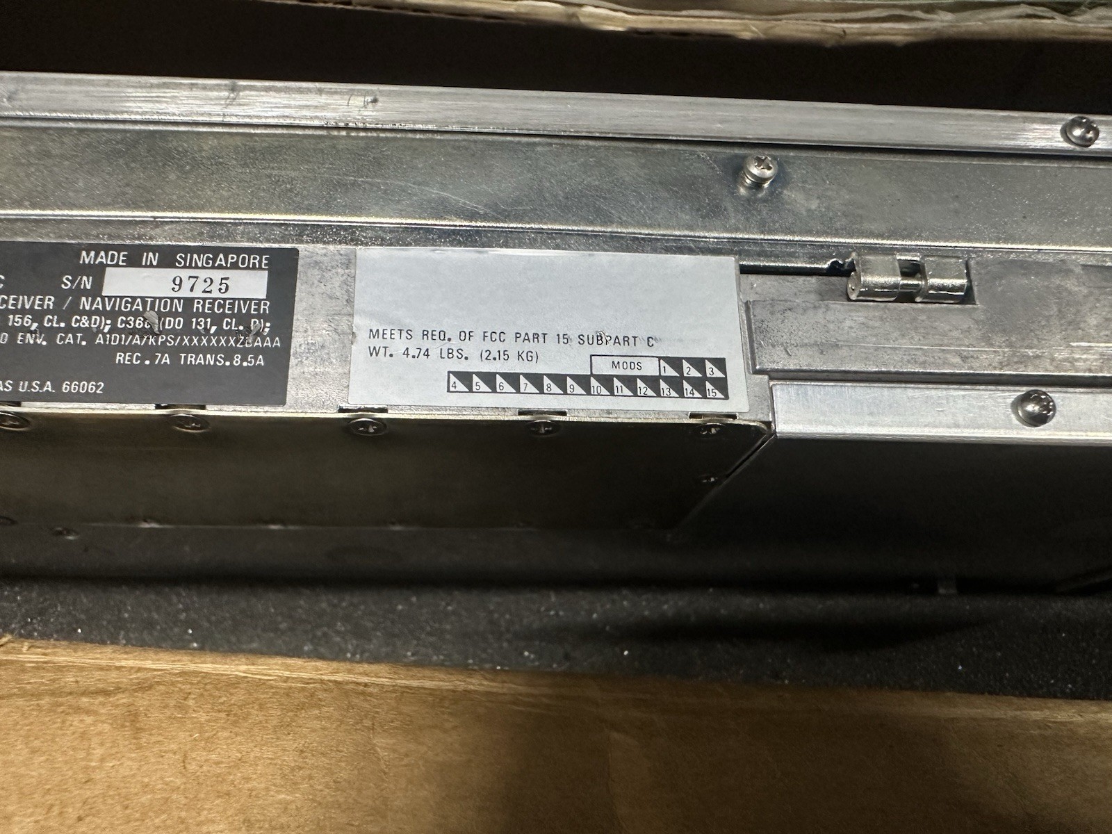 Bendix/King KX 155 TSO NAV/COMM – 14V – Working unit. (No Tags)