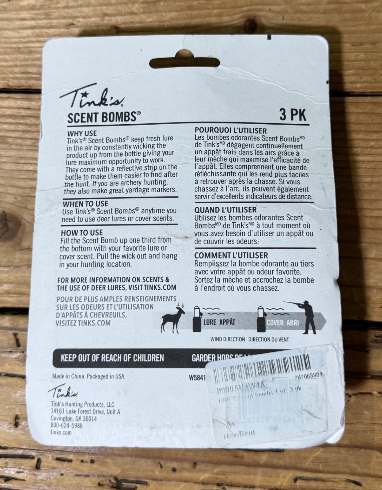 Tinks Scent Bombs Dispenser Use with Liquid Scent Lure 3 Pack NEW