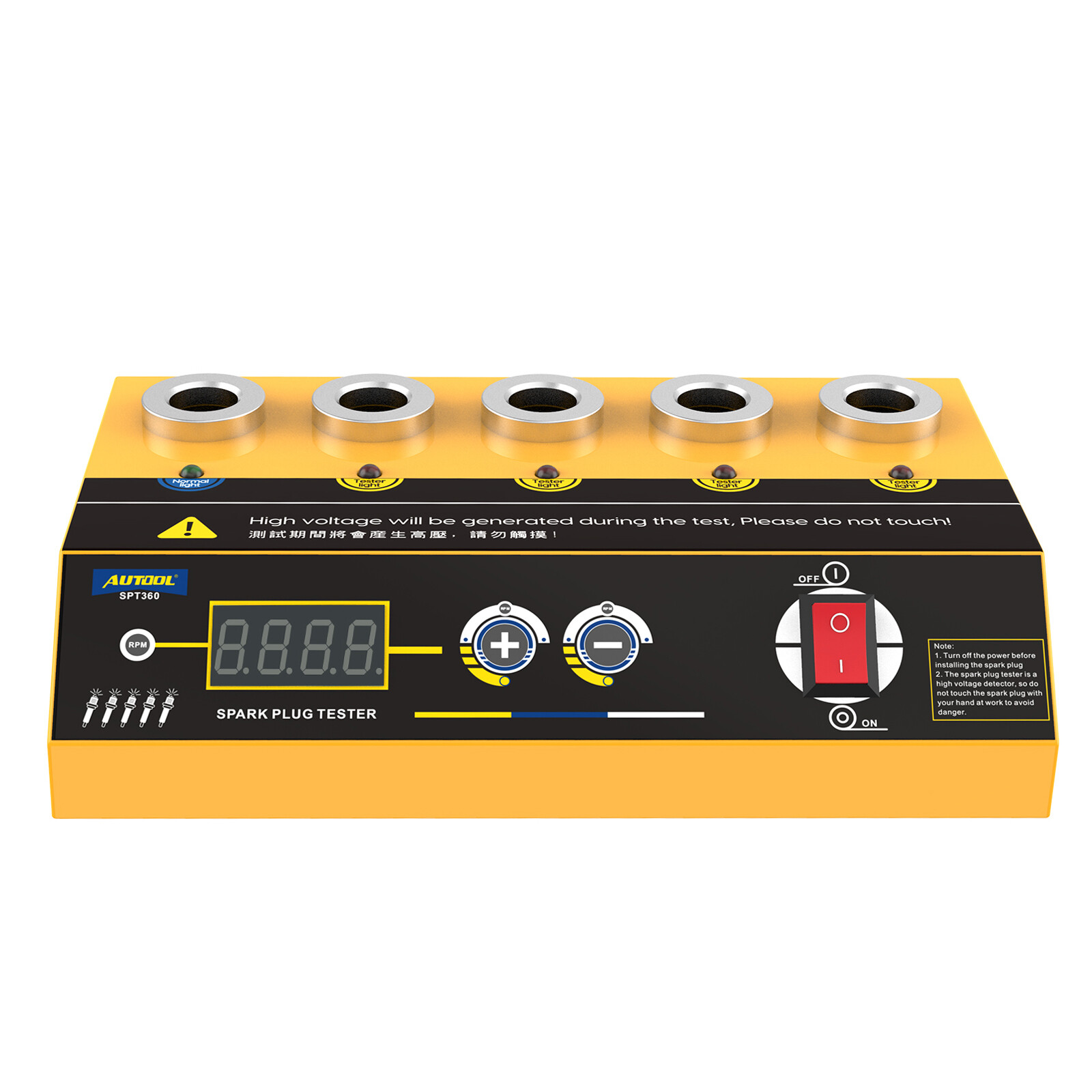 Car Spark Plug Tester 5 Holes Automotive Engine Ignition Plug Detector Analyzer