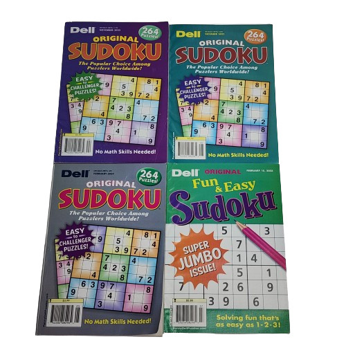 Lot of 4 Puzzle Books Sudoku - All New