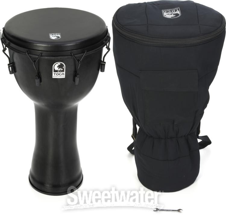 Toca Percussion Freestyle Mechanically Tuned Djembe - Black Mamba