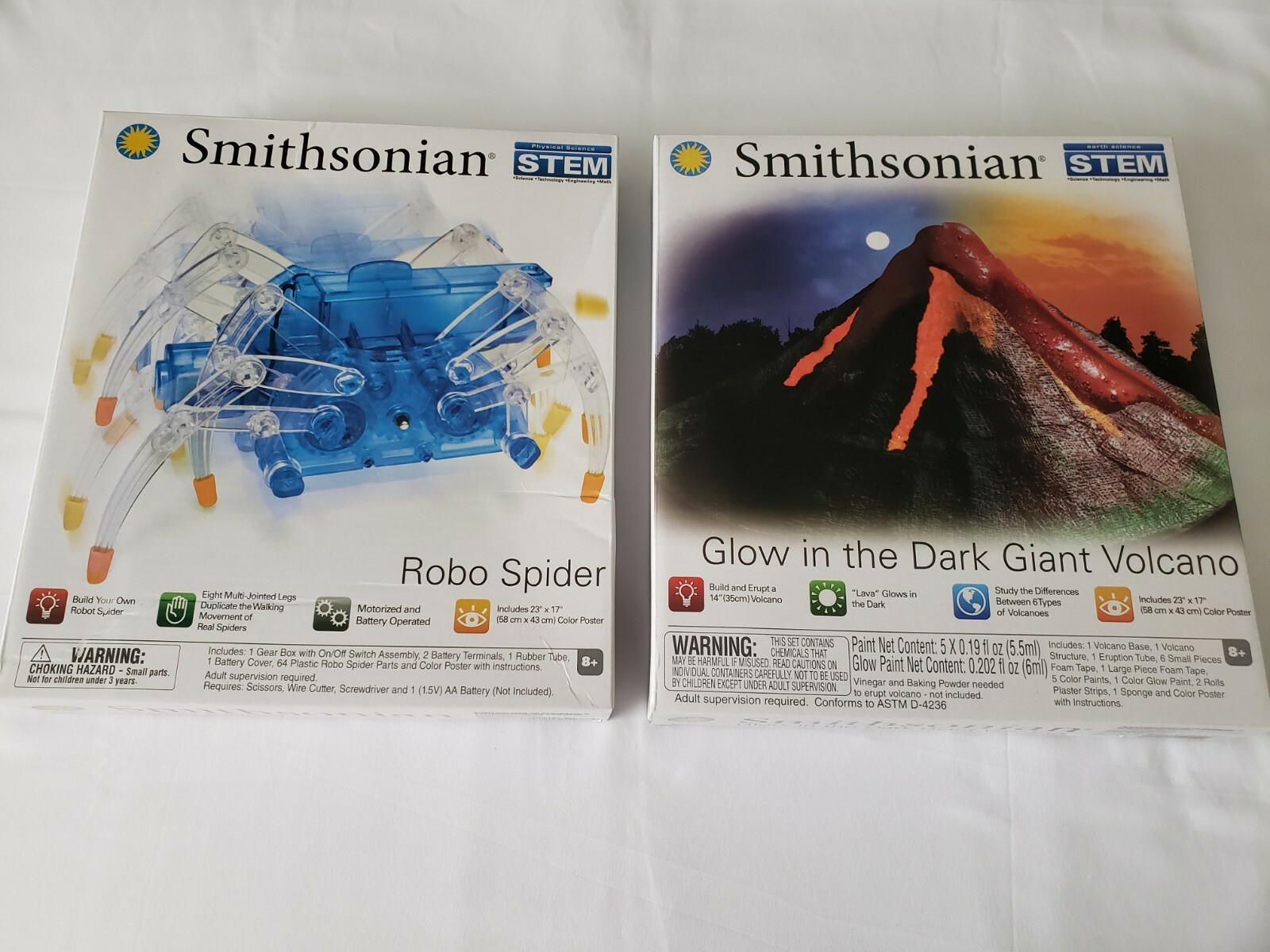 Smithsonian Robo Spider & Giant Volcano STEM Science Toy Gift For Kids NEW