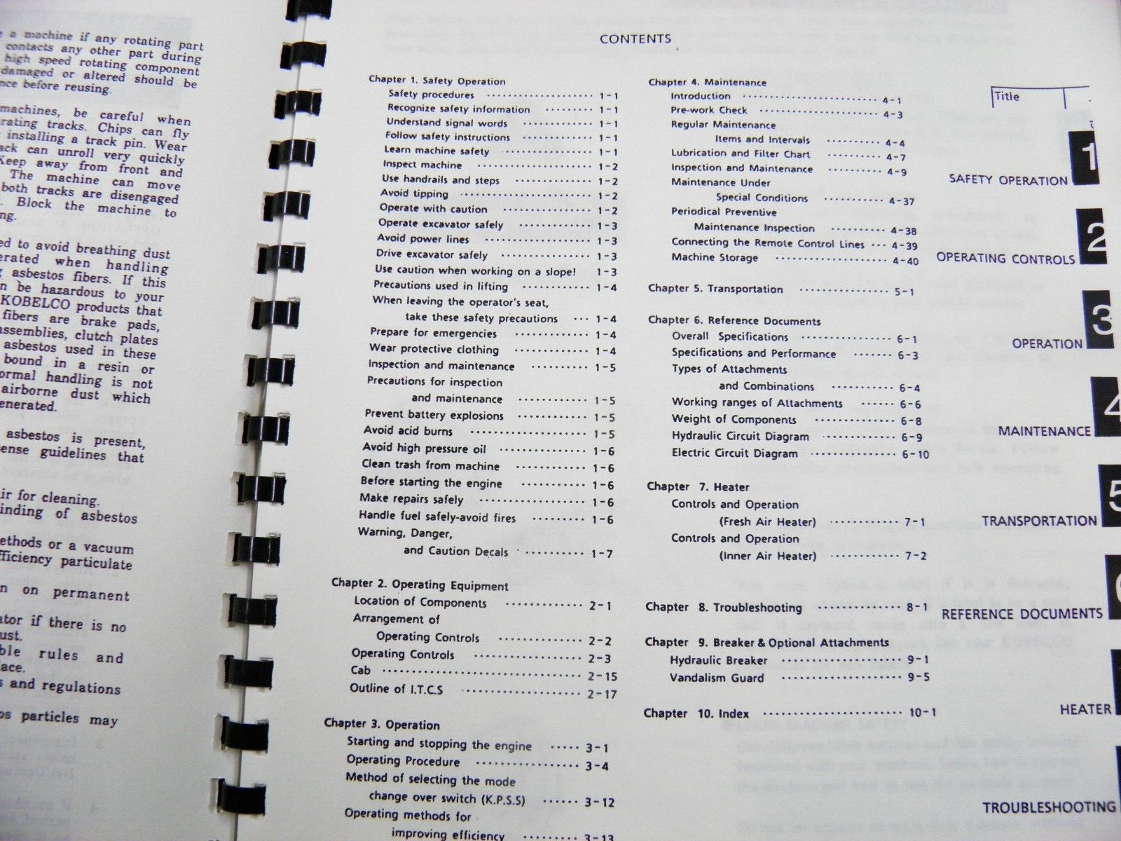 KOBELCO SK300 III OPERATORS MANUAL
