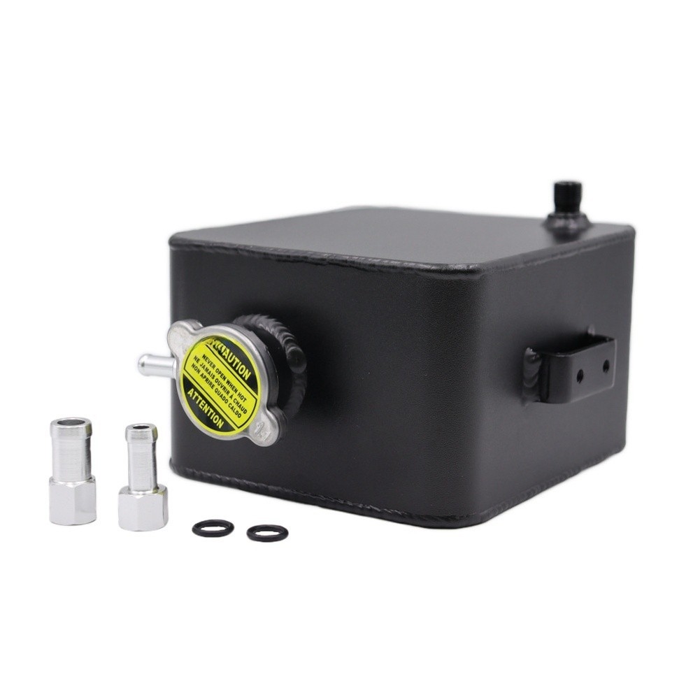 2.5L Engine Coolant Reservoir Tank Aluminum with 12mm and 16mm Fittings