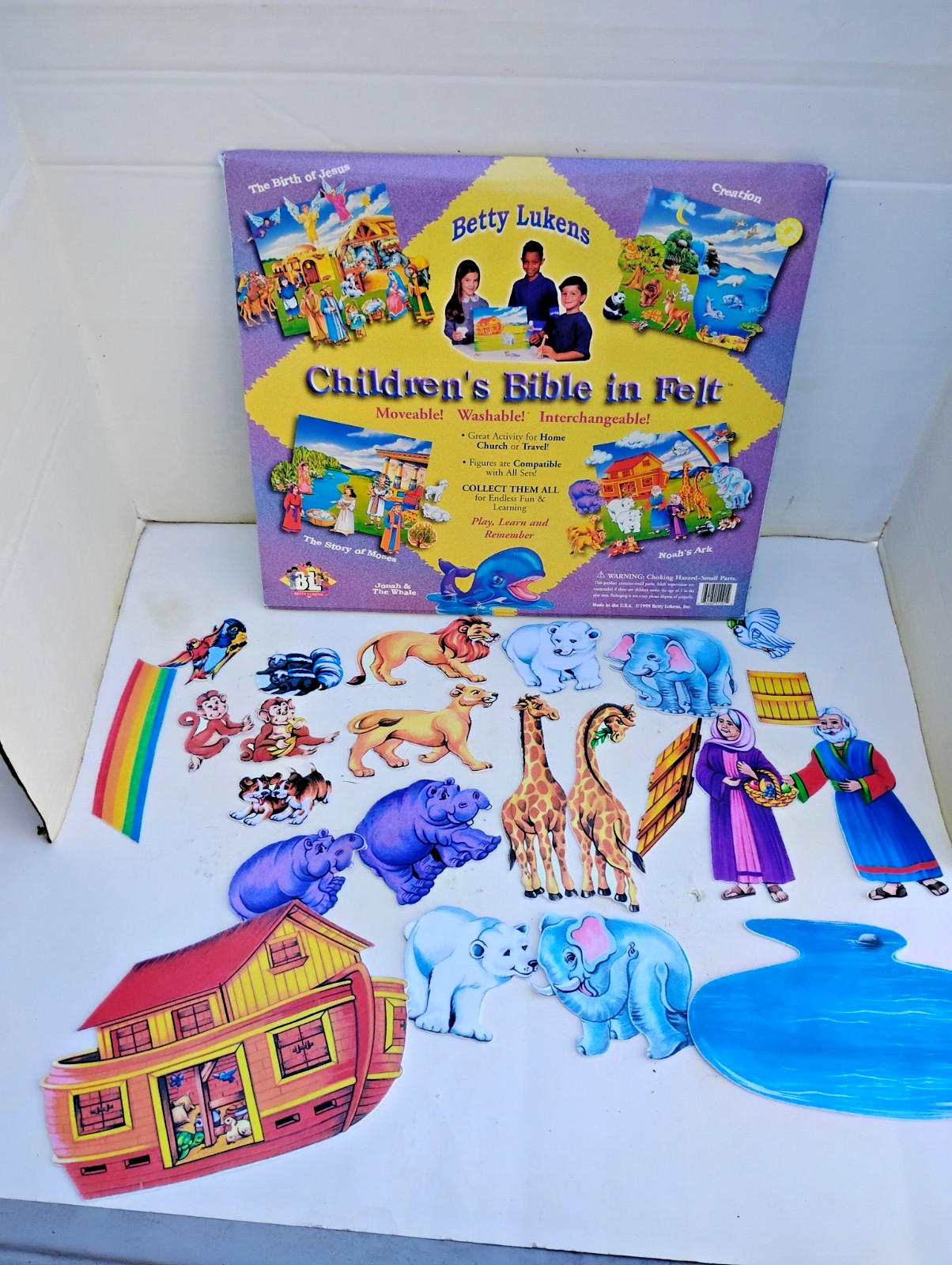 Betty Lukens Children's Bible In Felt Storyboard Noah's Ark 1999 Complete
