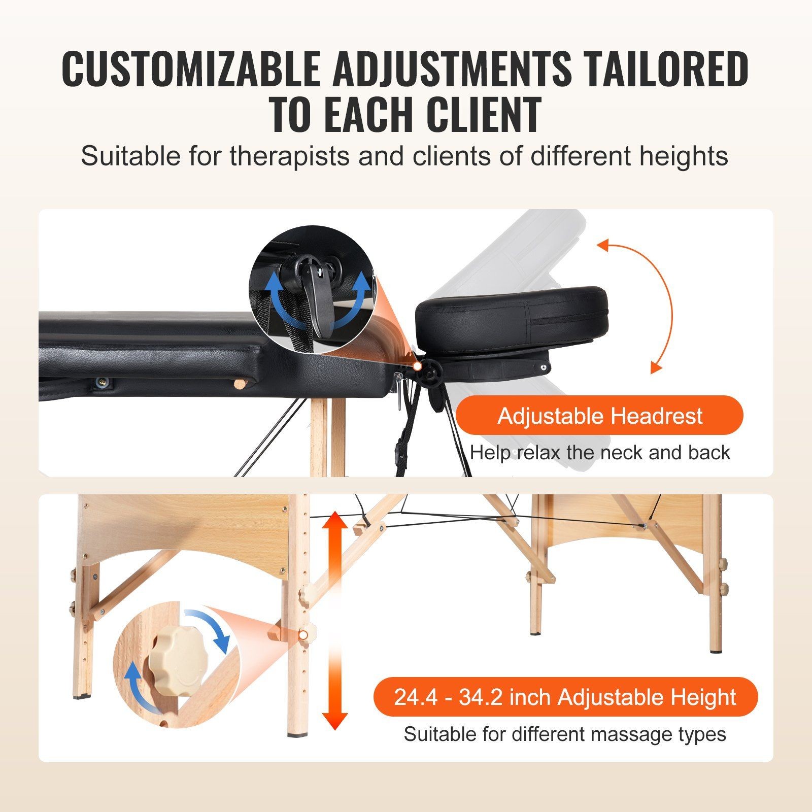 Ultra Strong 28in Massage Table 600lb Load, Folding Design for Mobility