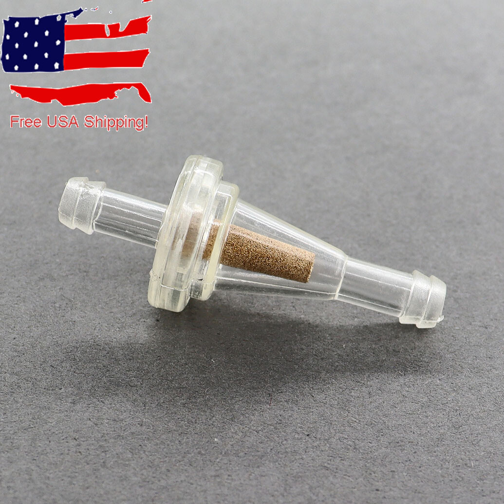10x Universal Motorcycle Mini Engine Inline Carb Visual Fuel Filter 1/4" Line