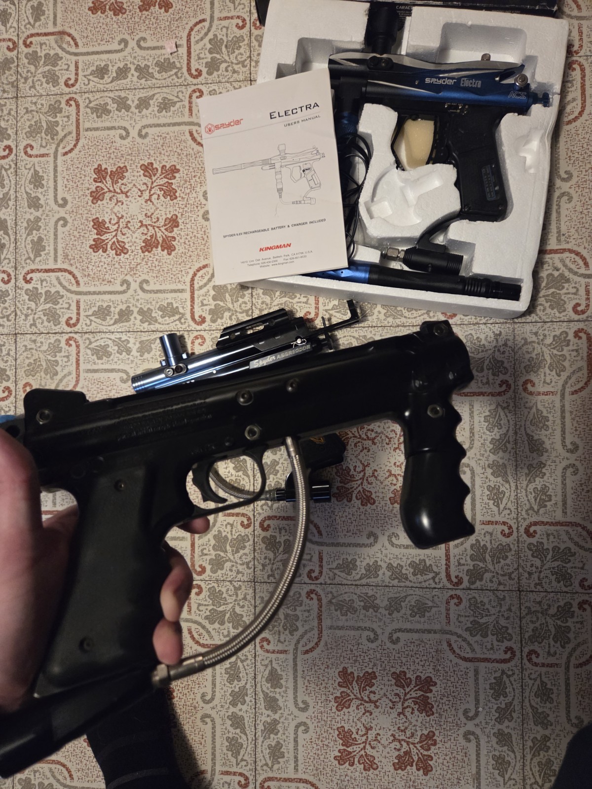Tippmann 98 Custom Paintball Marker, 2 Spyders As Is Untested