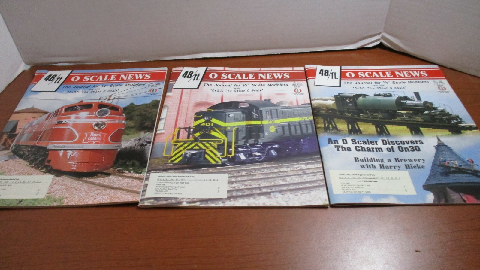 O SCALE NEWS Magazine~Lot of 3 from 2007 and 2008