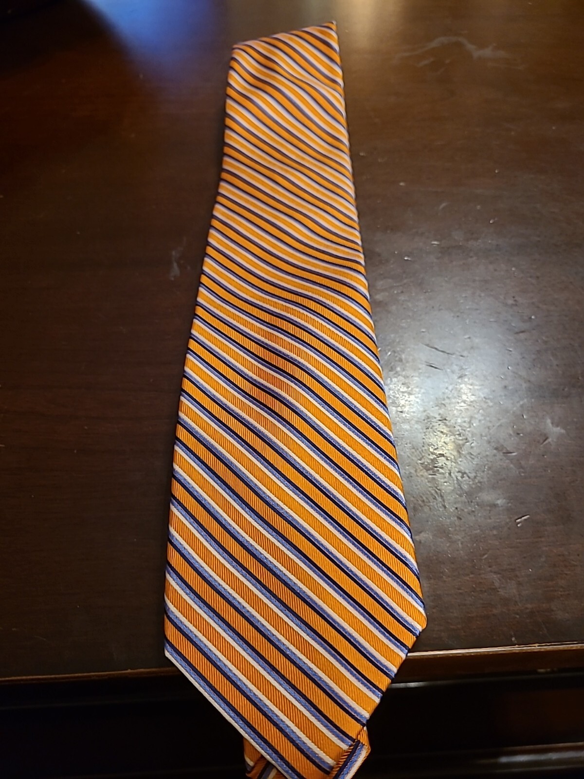 CHAPS STRIPED   Print  100% Silk Mens  Necktie