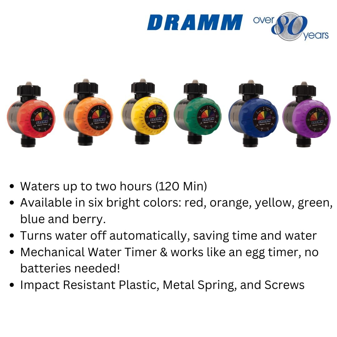 ColorStorm Premium Water Hose Timer, Mechanical, Turns Water Off Automaticall...
