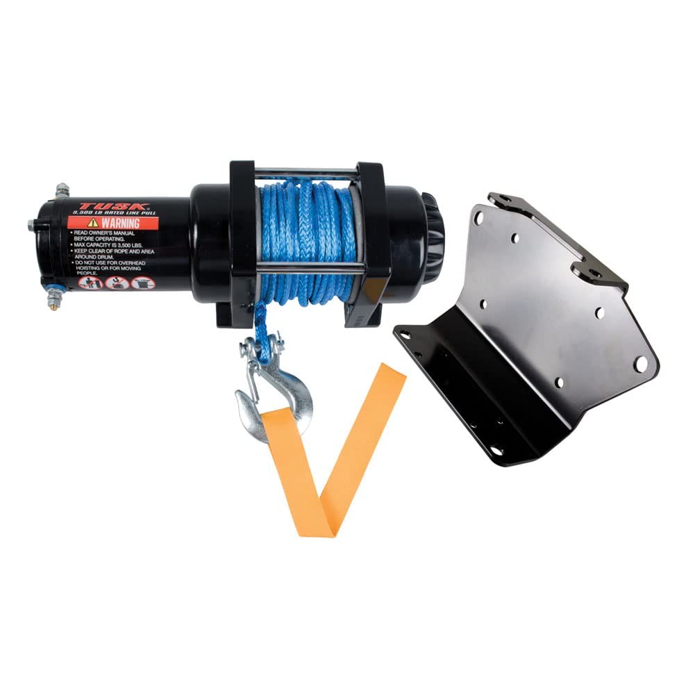Tusk Winch with Synthetic Rope and Mount Plate 3500 lb. For Kawasaki Teryx 800