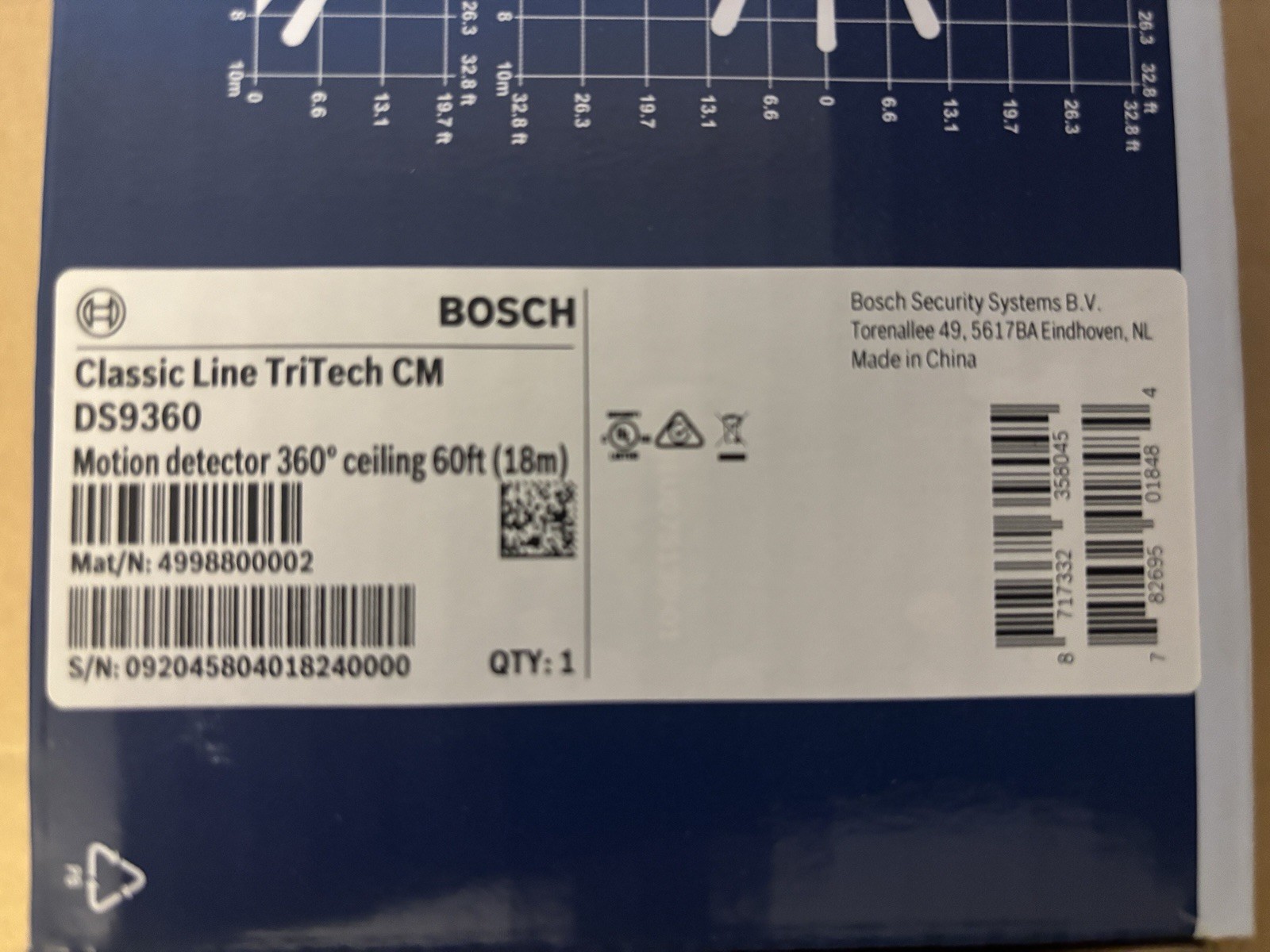 Bosch DS9360 Panoramic TriTech PIR Microwave Motion Detector