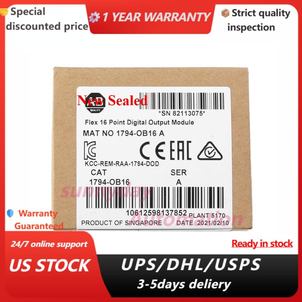 Sealed 1794-OB16 FLEX 16-Point Digital Output Module 1794OB16 NEW