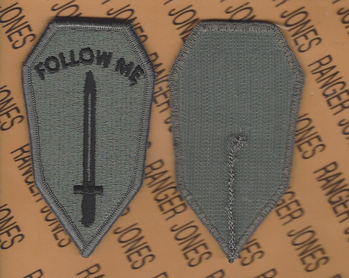 US Army Infantry School USAIS ACU w/ Hook-n-Loop uniform patch m/e