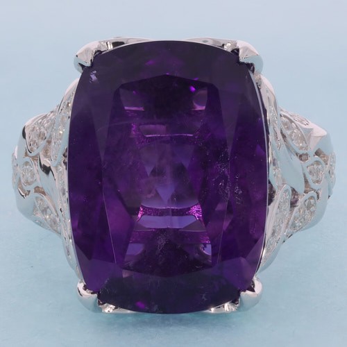 Sterling Silver Semi Mount Ring Setting Cushion CU 18X13mm