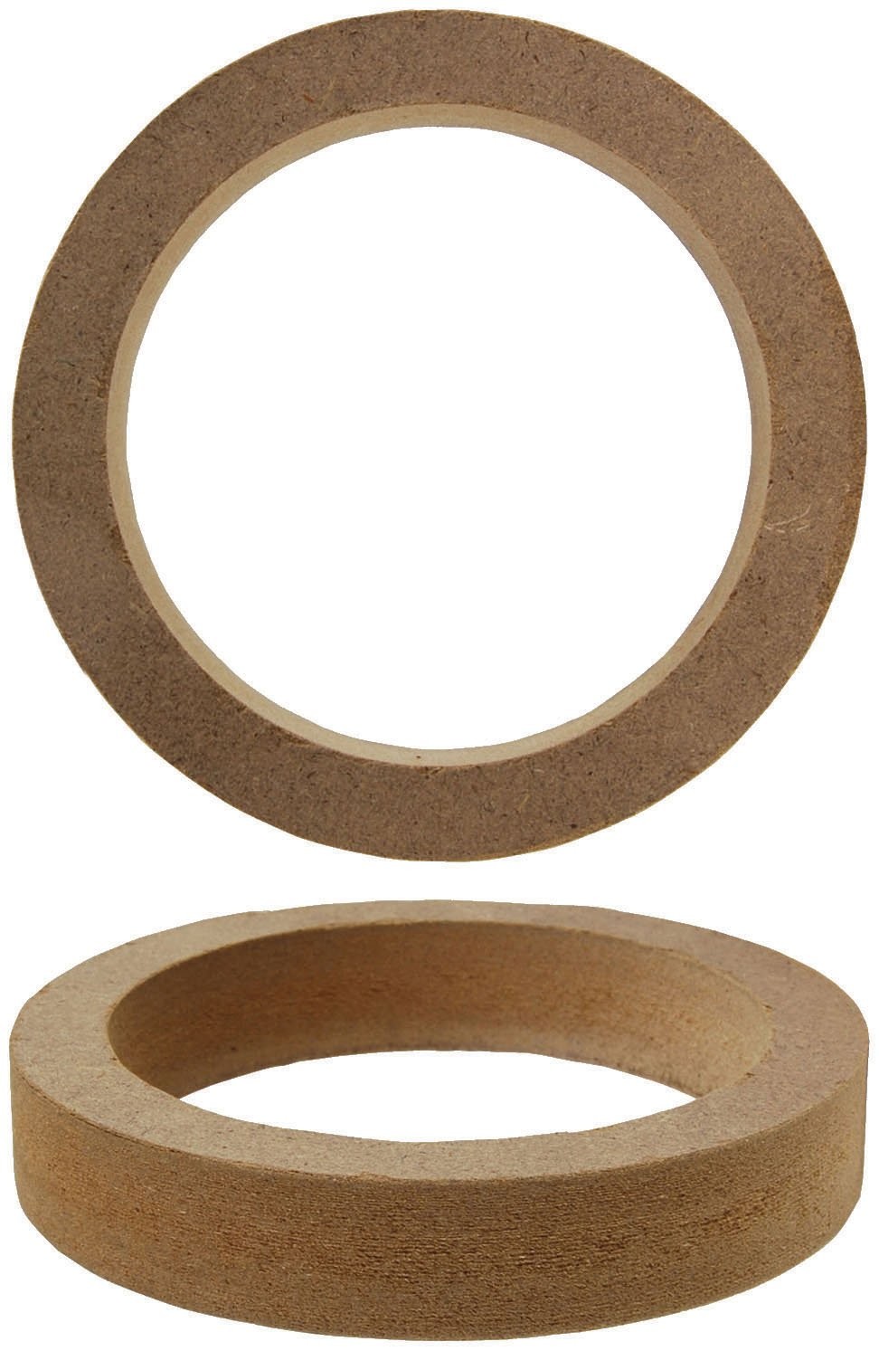 Pair of 5.25" Fiberboard Wood Medium-Density Speaker Spacer Rings