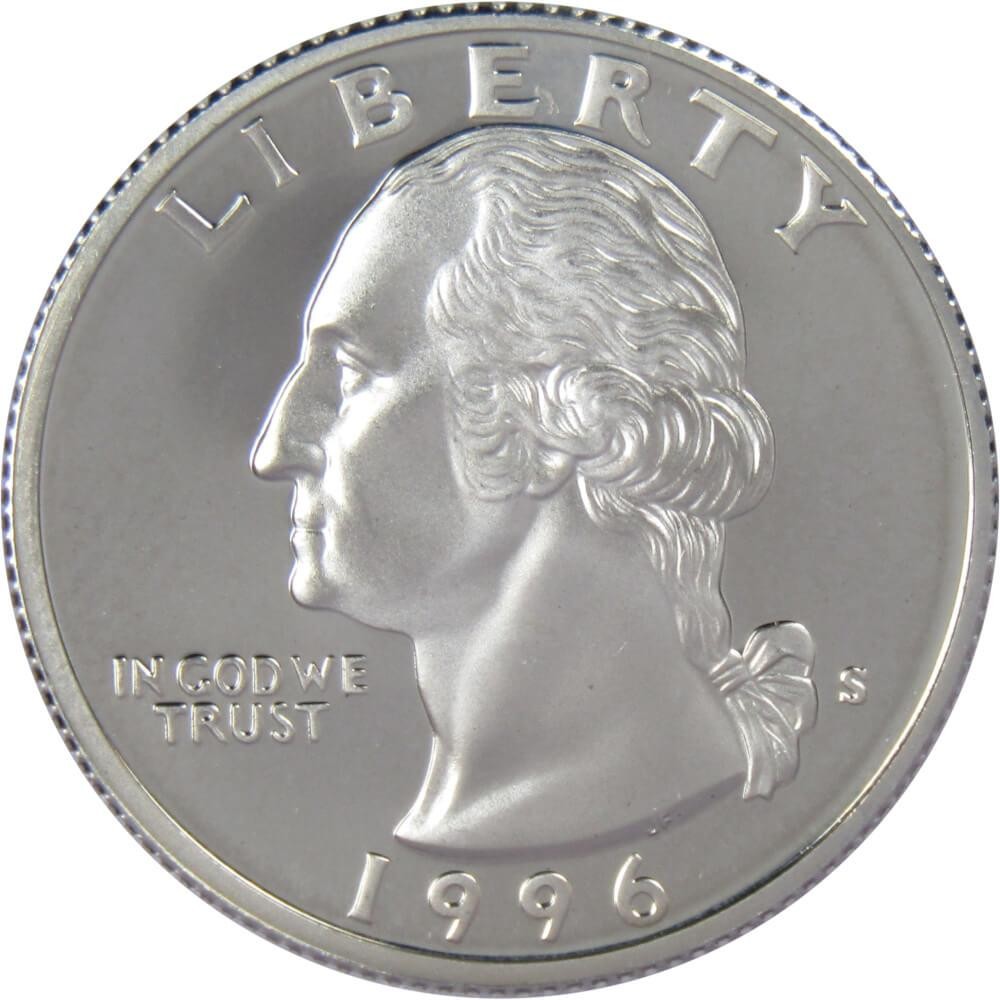 1996 S Washington Silver Quarter Proof 25c Coin Collectible