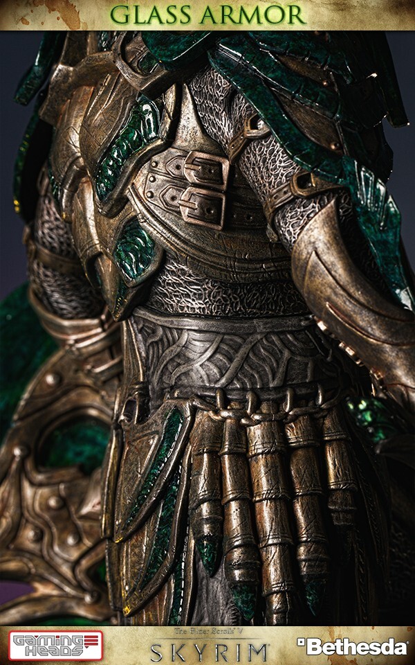 Gaming Heads Elder Scrolls V: Skyrim Glass Armor Regular Statue SEALED