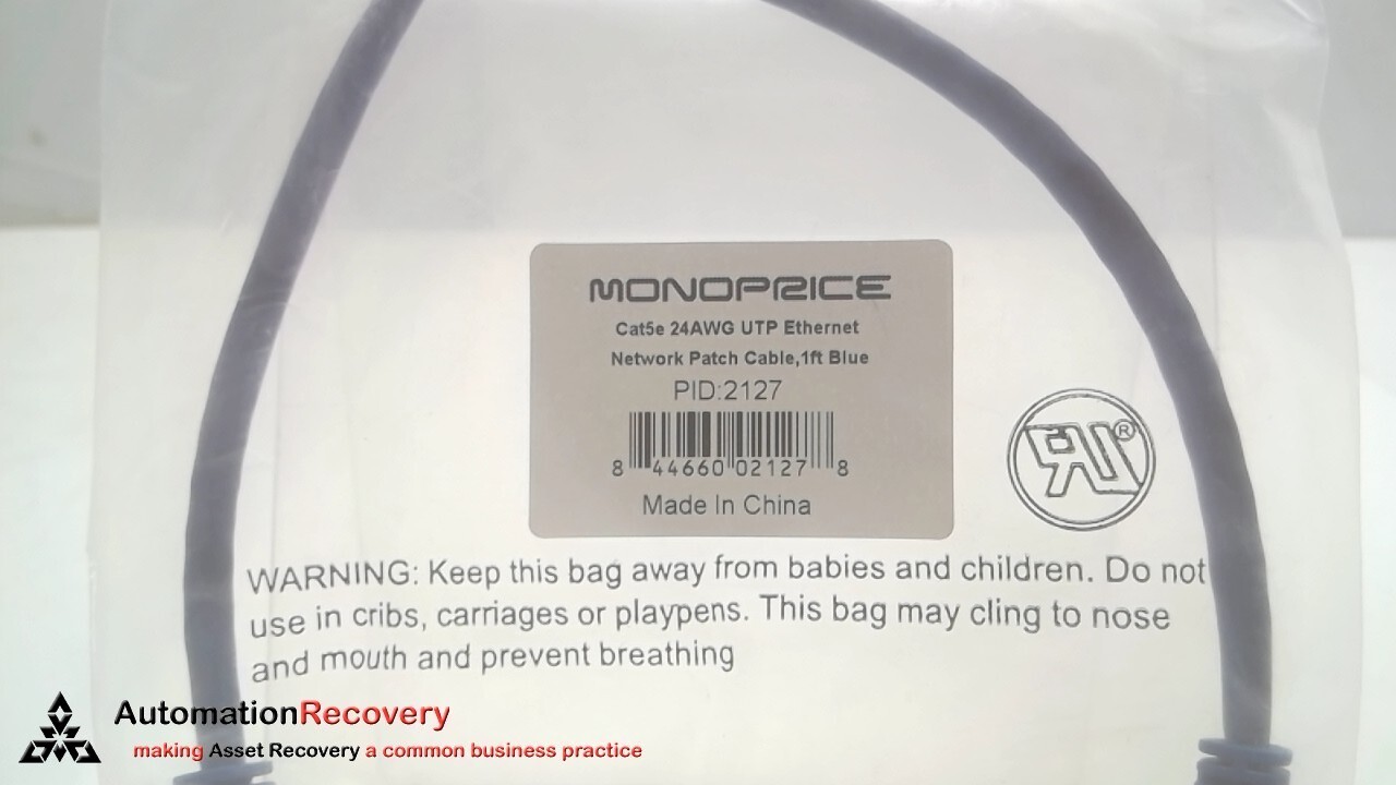 MONOPRICE 2127, ETHERNET PATCH CABLE, SEE DESC #317425