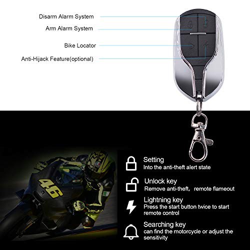 Upgraded Motorcycle Security Kit Alarm System Engine Start Arming Disarming