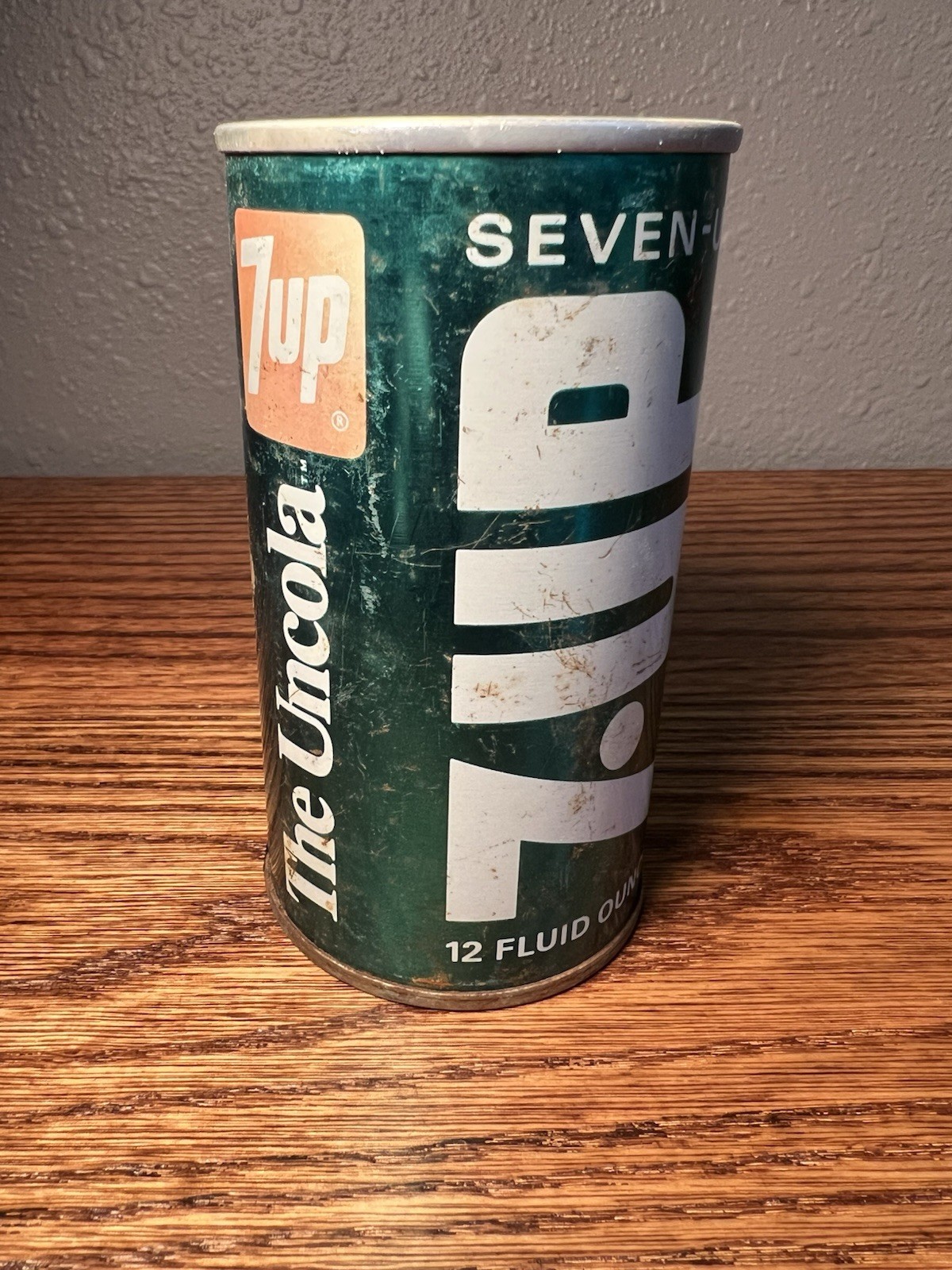 Vintage 7-UP 7up Uncola Soda Can Straight Side Steel 12 oz. St. Louis, MO