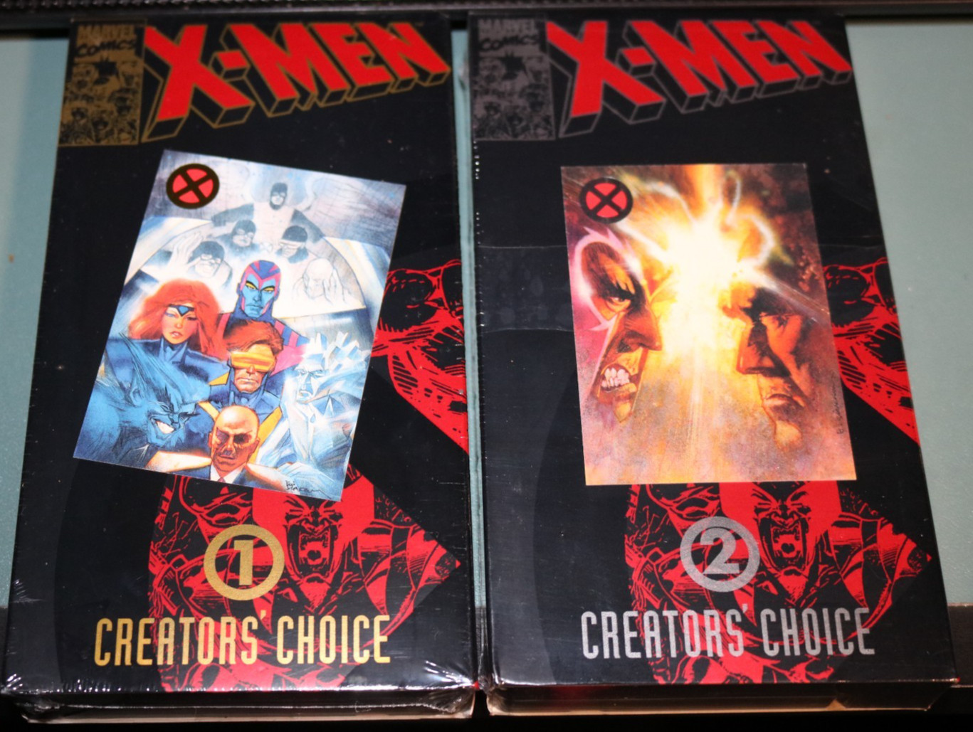 X-Men VHS Creators' Choice 1 & 2 Marvel Comics Card Set Pizza Hut 1993 Sealed