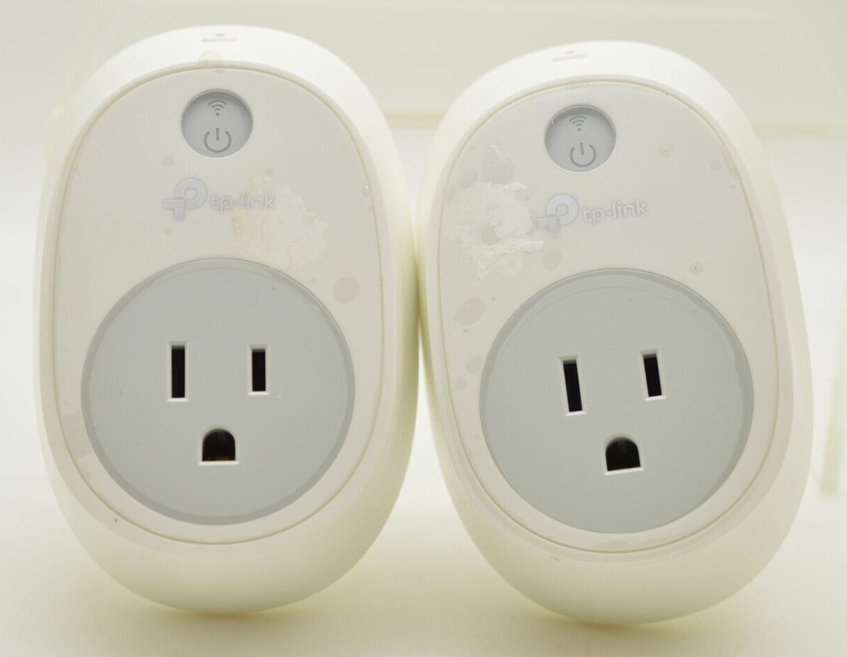 2x TP-Link HS100 Wi-Fi Smart Home Outlet Plug Kit Kasa Remote Controlled Tested