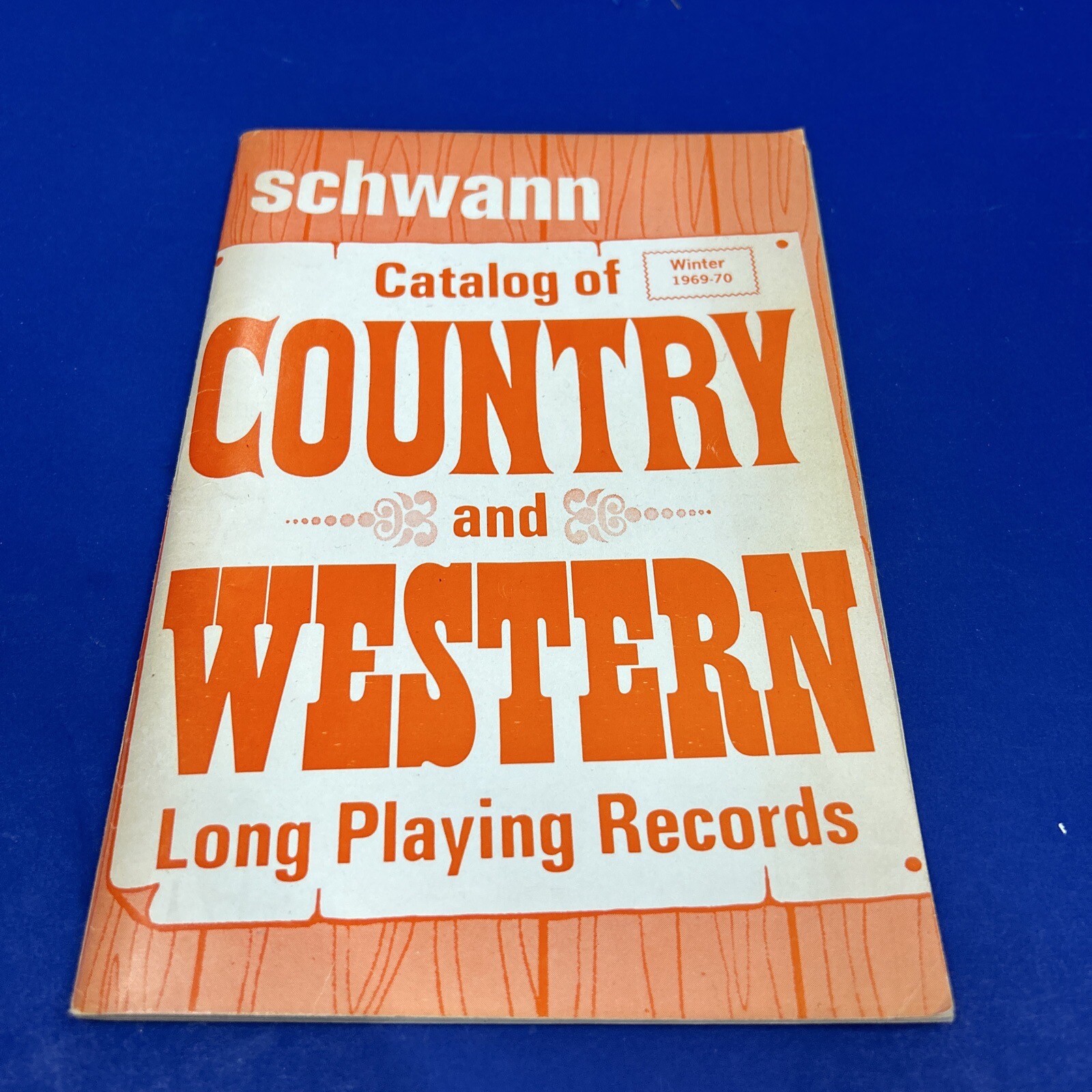 Vintage Schwann Catalog of Country & Western Long Playing Records 1969 Music