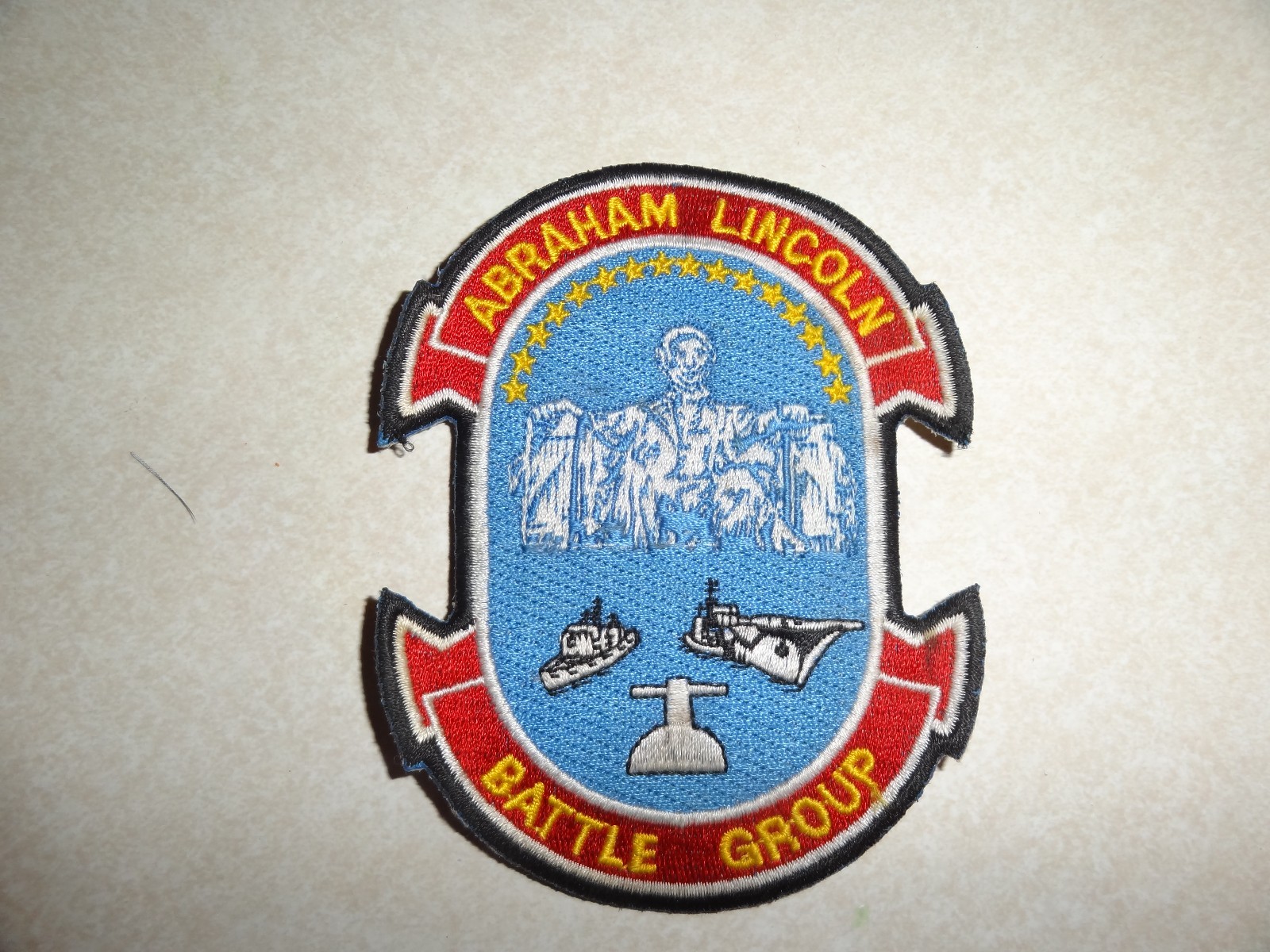 MILITARY PATCH US NAVY ABRAHAM LINCOLN BATTLE GROUP VINTAGE HARD TO FIND RARE