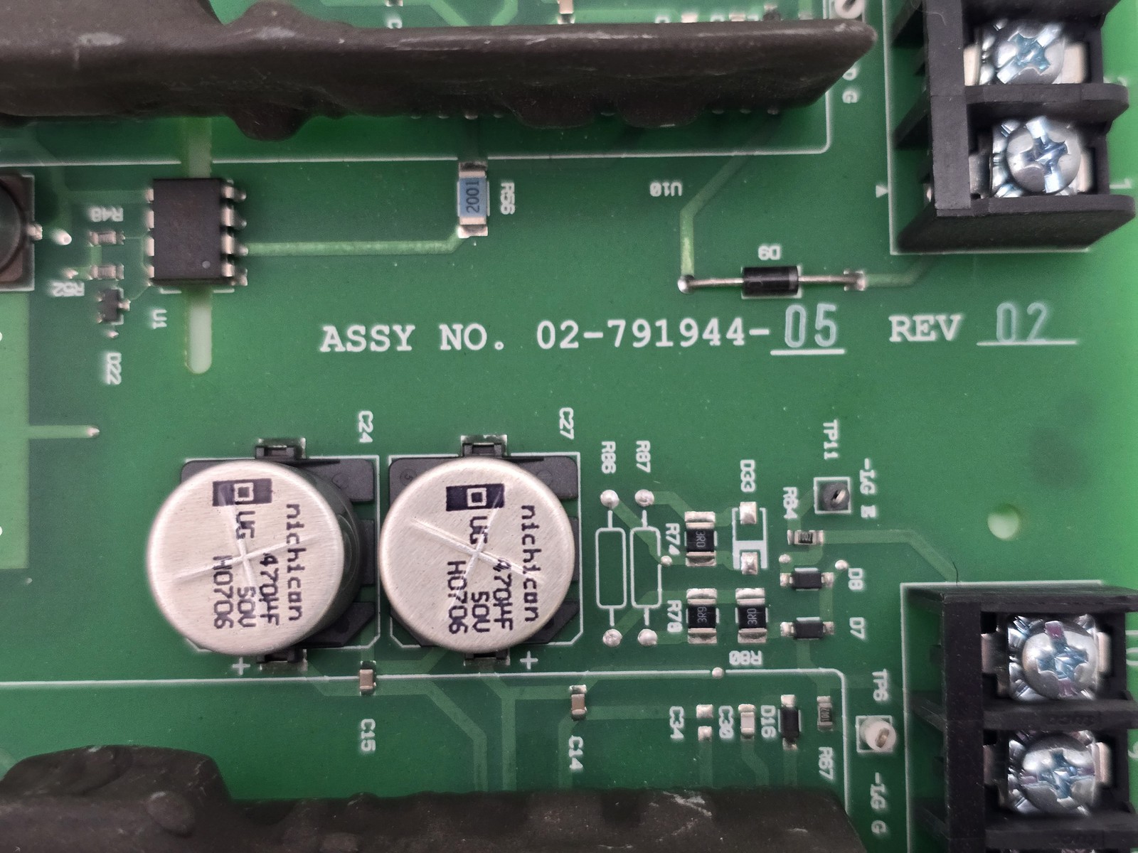 Liebert 02-791944-05 Processor Board Rev 2 Gate Driver Nichican 470uF 50V