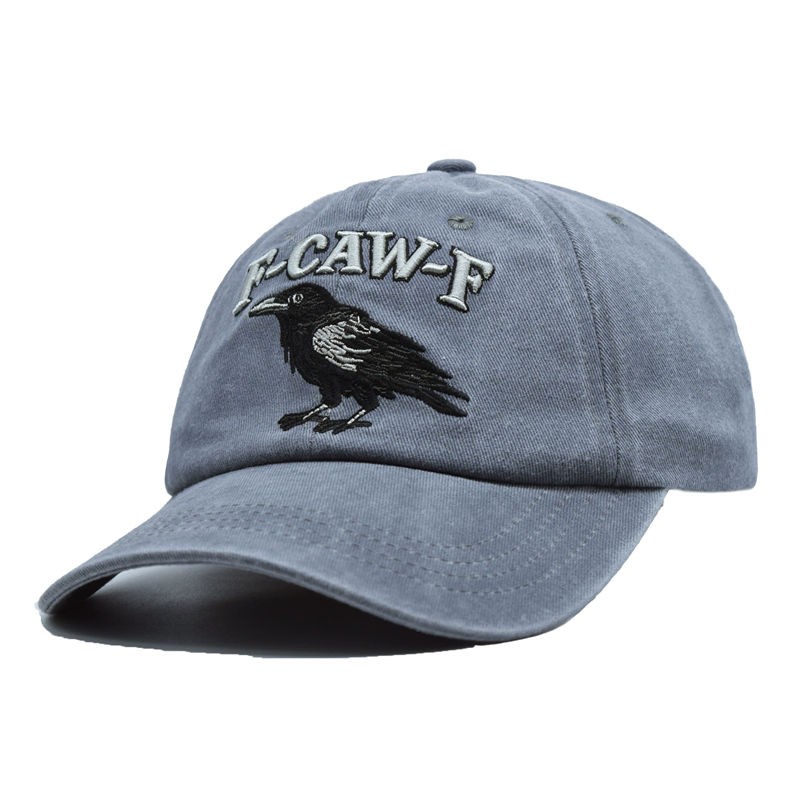 F-CAW-F Crow Embroidered Hat Casual Adjustable Baseball Cap Gifts Men Women