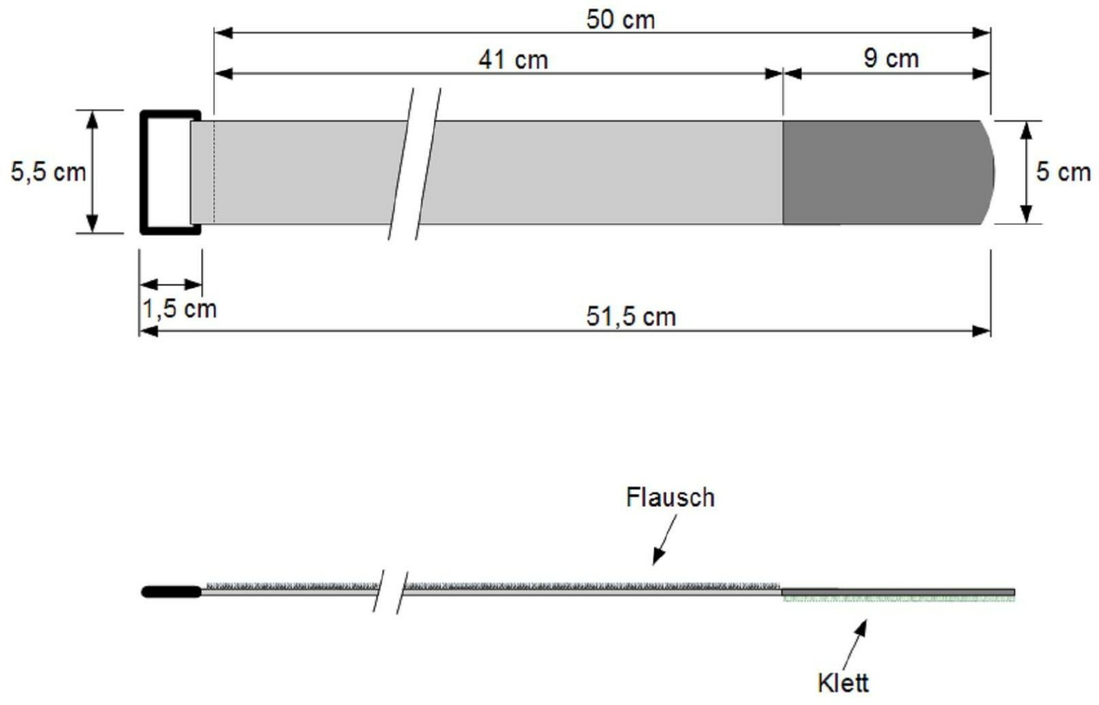 10 x Klettband 50 cm x 50 mm schwarz Klettkabelbinder Kabelbinder Kabelklettband